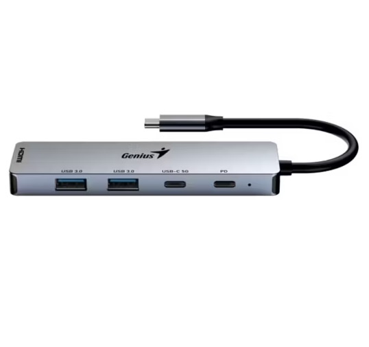 Hub Genius USB-C a USB-A USB-C y HDMI UH-500