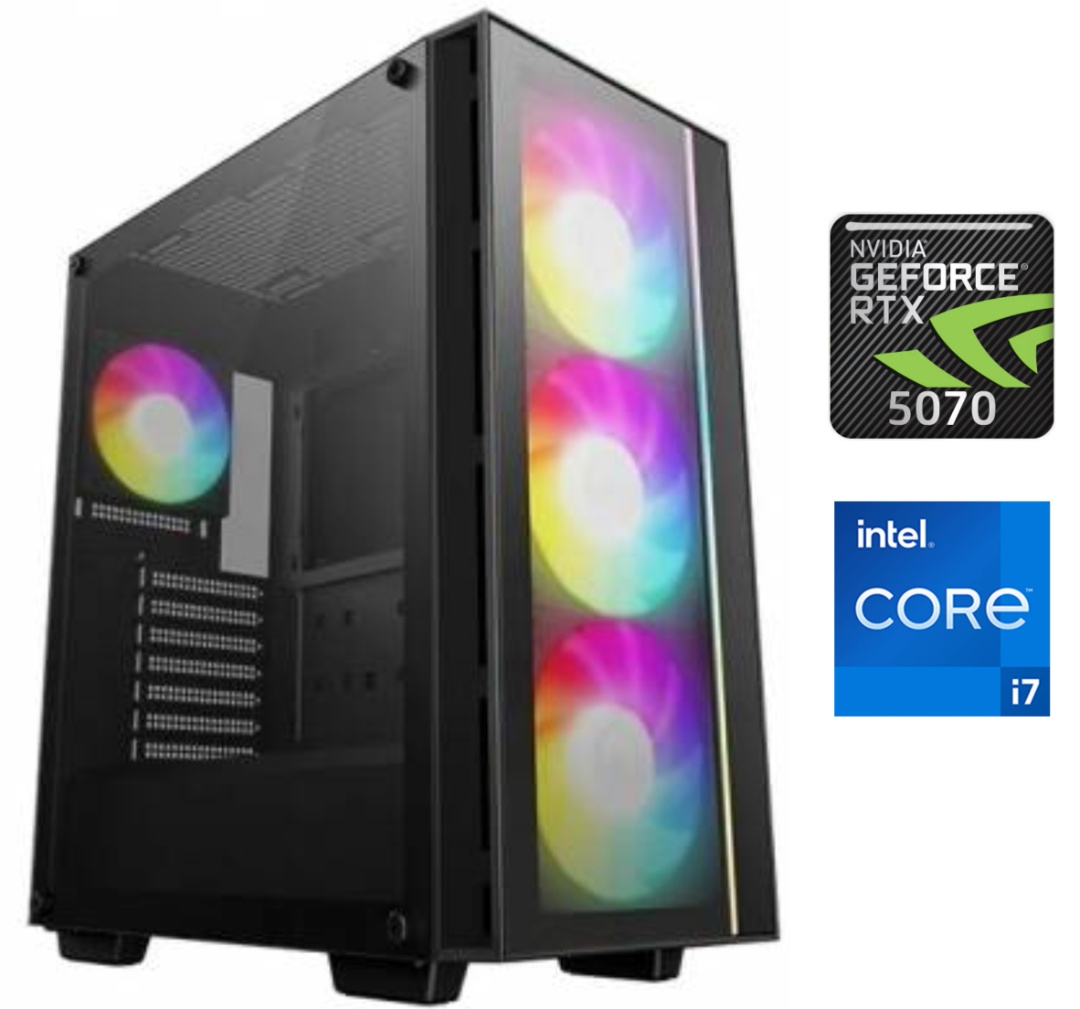 Equipo Gamer Core i7 14700F, 32GB, 1TB NVMe, RTX 5070 12GB