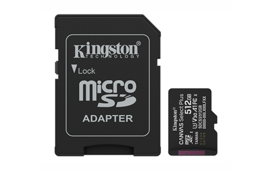 Memoria MicroSD Kingston Canvas Select Plus 512B Clase 10