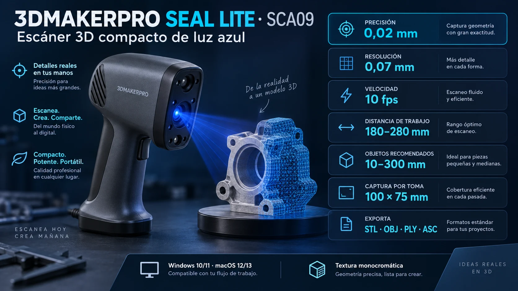 Escaner 3D 3DMakerPro Seal Lite